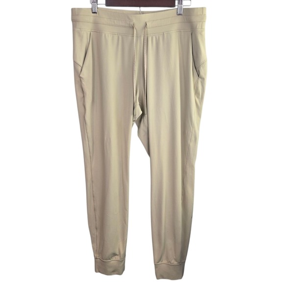 Lululemon Ready to Rulu Beige Jogger Lounge Drawstring Pants Athletic Womens 14 - Picture 1 of 11